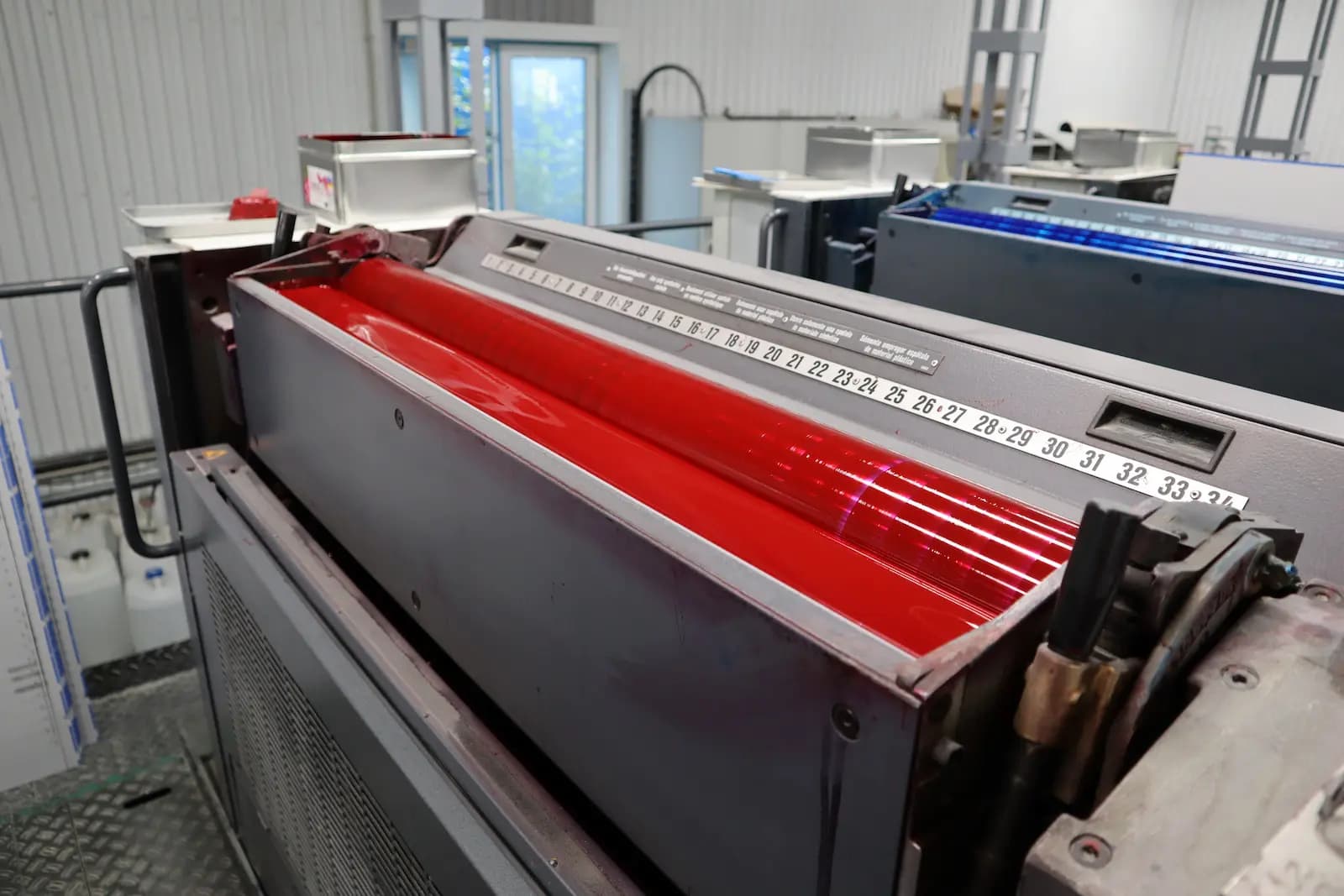 Кипсейка офсетной печатной машины с краской mangenta